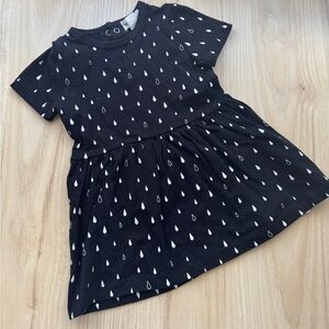 Black and White Kids Casual Dress